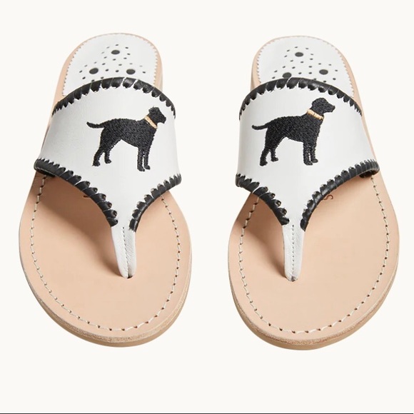 Jack Rogers | Black Lab Embroidered Sandal - Picture 1 of 1